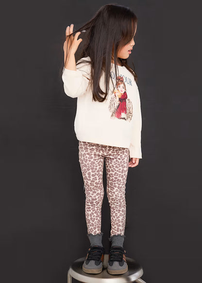 Ensemble legging et tee-shirt ML châtain