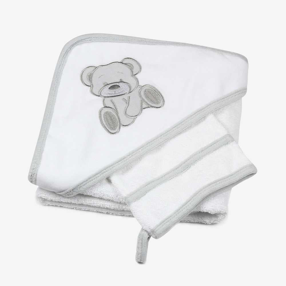 Cape de bain + gant Miam le gâteau