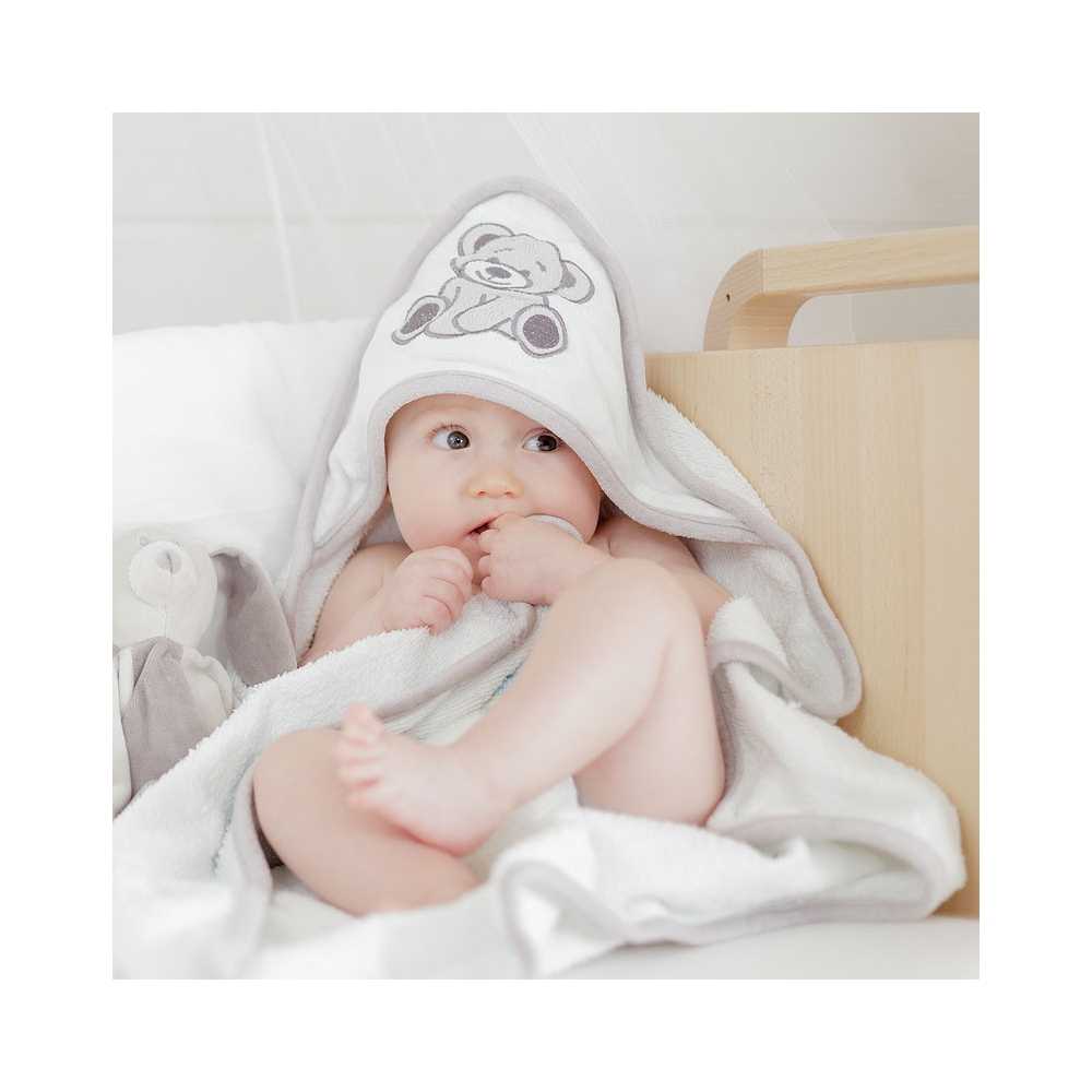 Cape de bain + gant Miam le gâteau