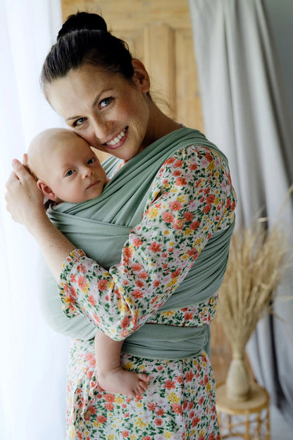 Echarpe porte-bébé extensible salvia