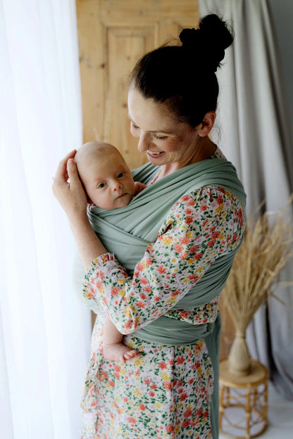 Echarpe porte-bébé extensible salvia