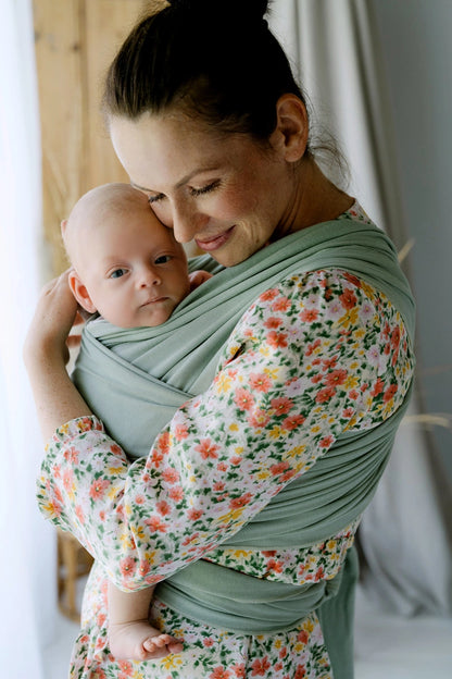Echarpe porte-bébé extensible salvia