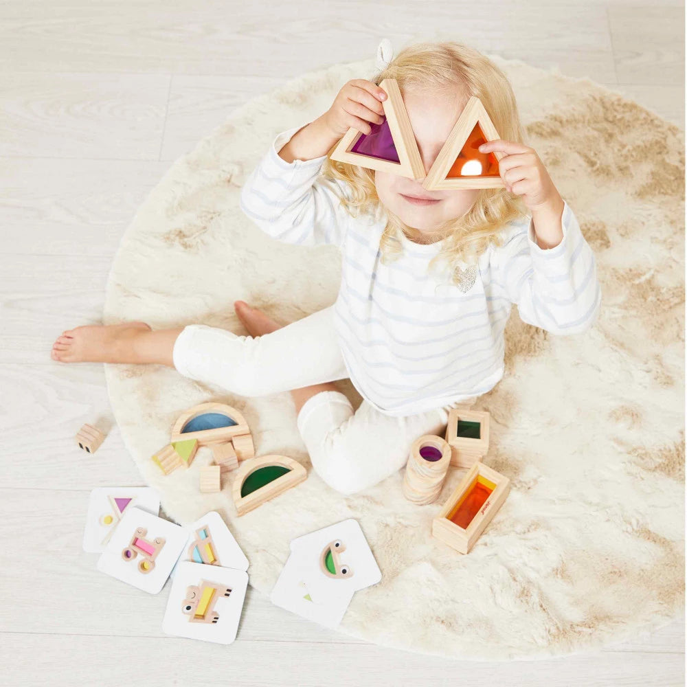 Jeux sensoriels blocs translucides