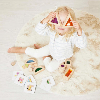 Jeux sensoriels blocs translucides