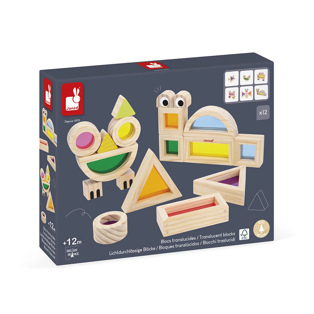 Jeux sensoriels blocs translucides
