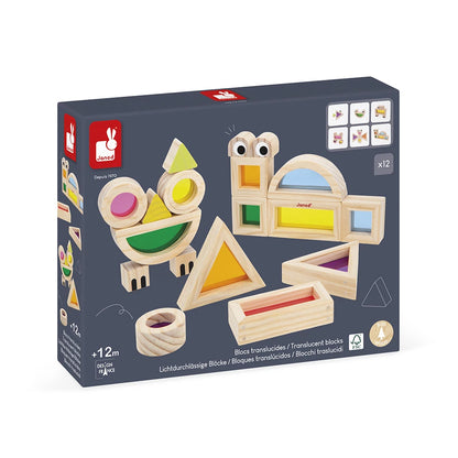Jeux sensoriels blocs translucides
