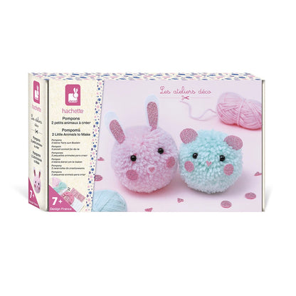 Kit créatif 2 petits animaux pompons à créer