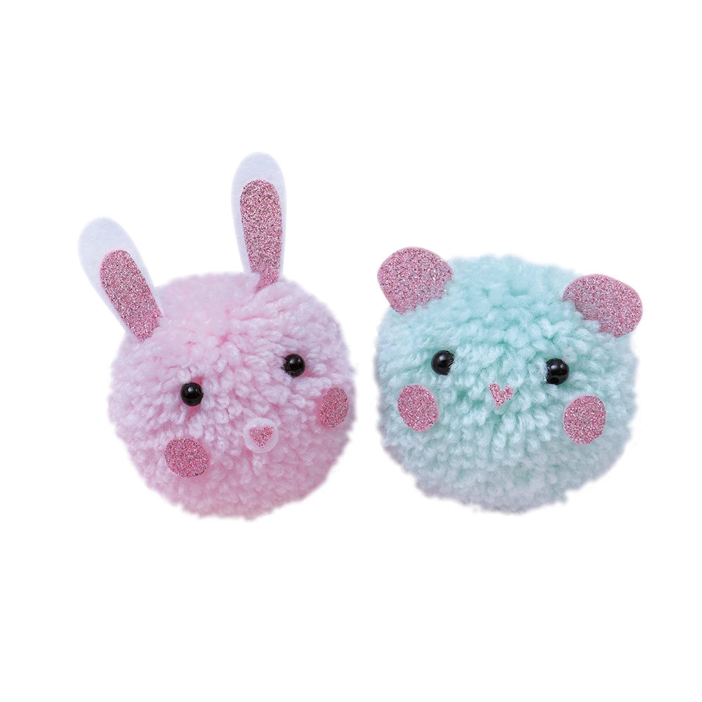 Kit créatif 2 petits animaux pompons à créer