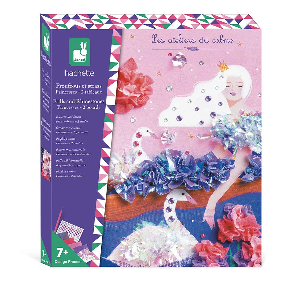 Kit créatif Froufrous à piquer et strass à coller princesses