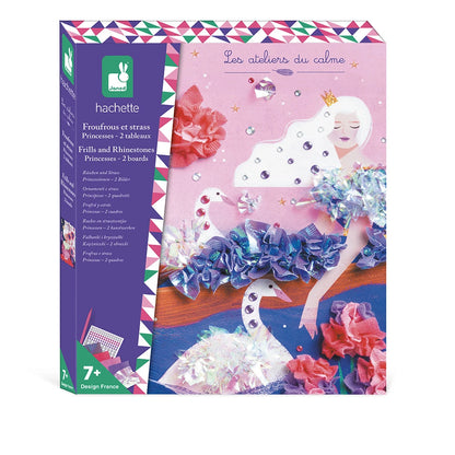 Kit créatif Froufrous à piquer et strass à coller princesses