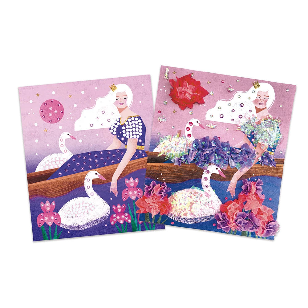 Kit créatif Froufrous à piquer et strass à coller princesses