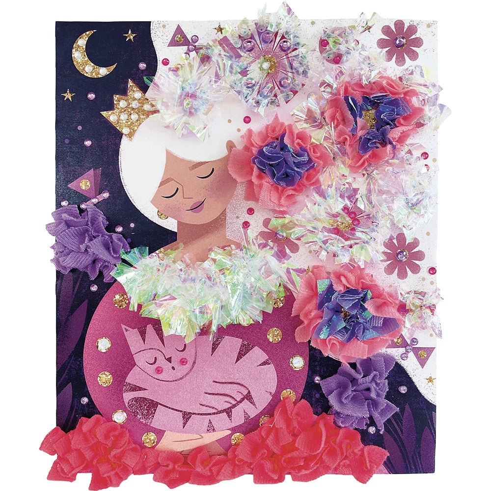 Kit créatif Froufrous à piquer et strass à coller princesses
