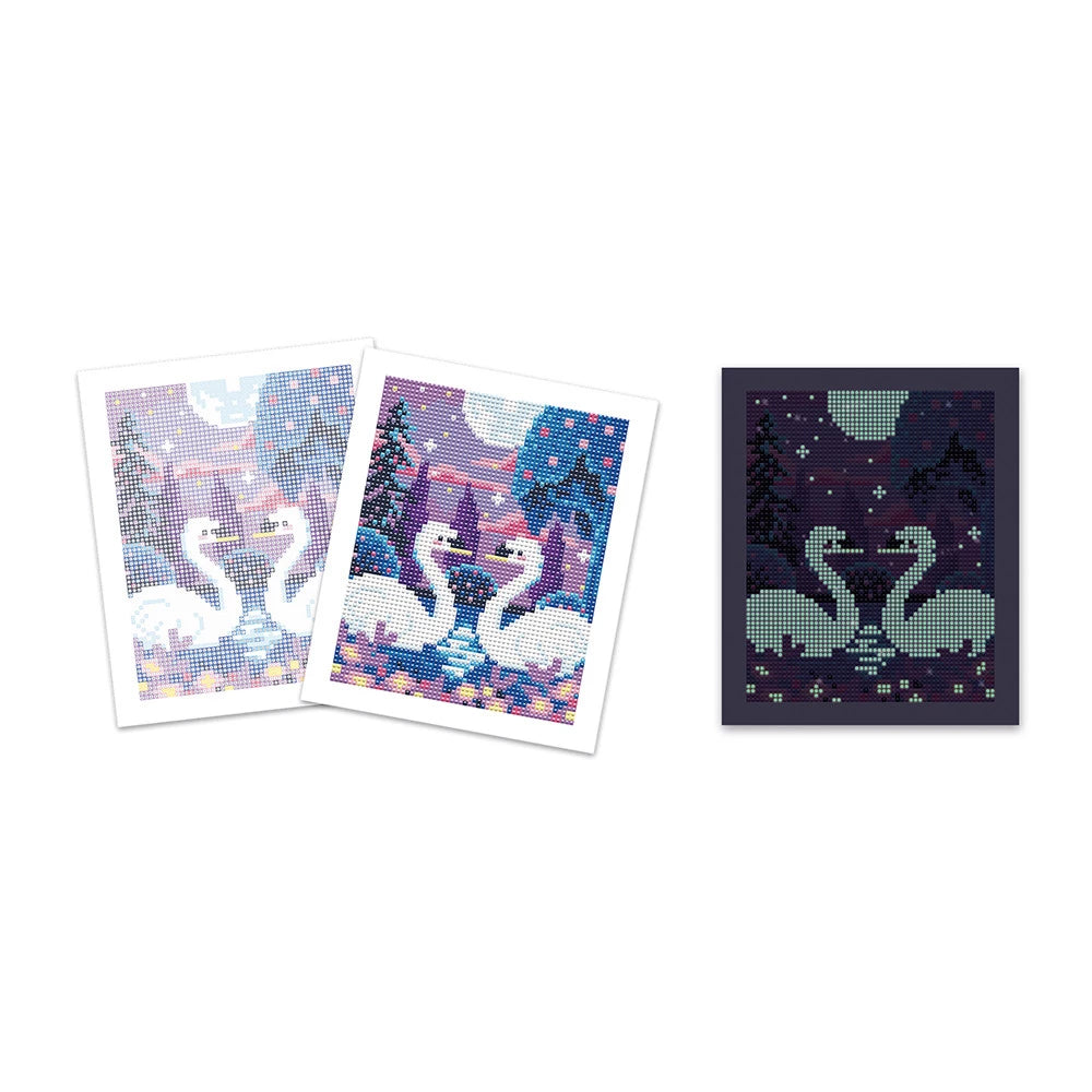 Kit créatf Peinture diamants phospho Au clair de lune