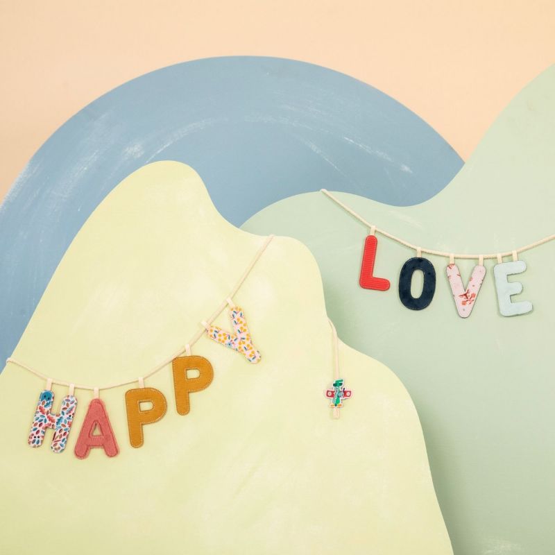 Lettre U en tissu phosphorescente