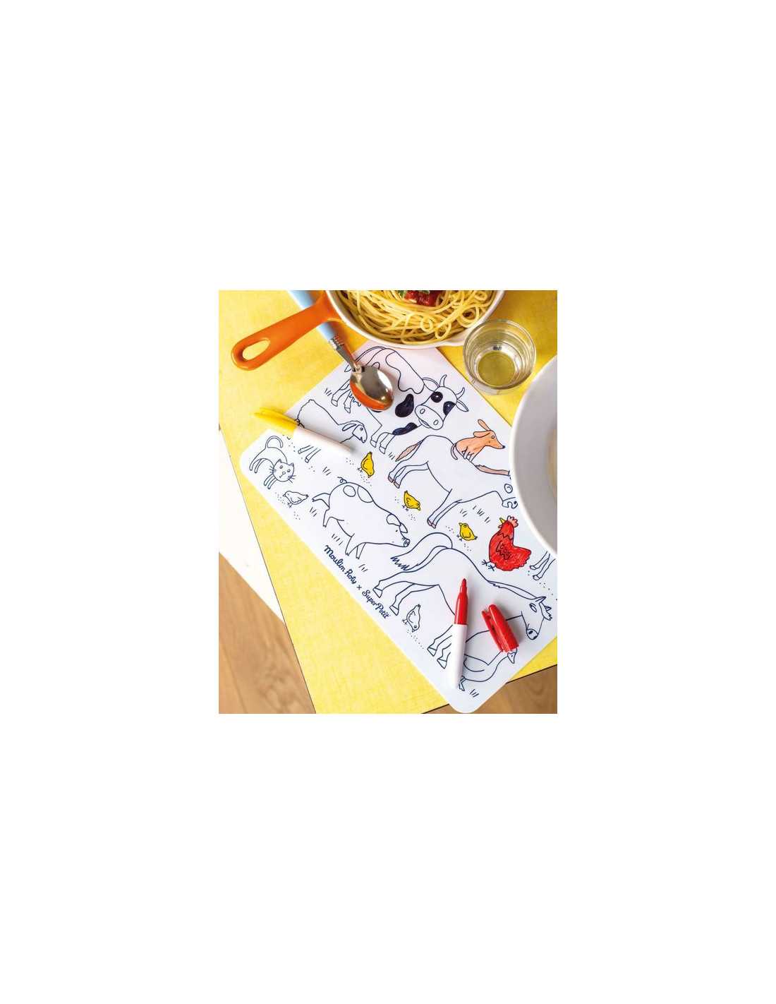 Mini set en silicone à colorier + 4 crayons Aujourd'hui c'est mercredi