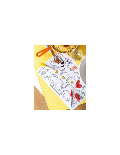 Mini set en silicone à colorier + 4 crayons Aujourd'hui c'est mercredi