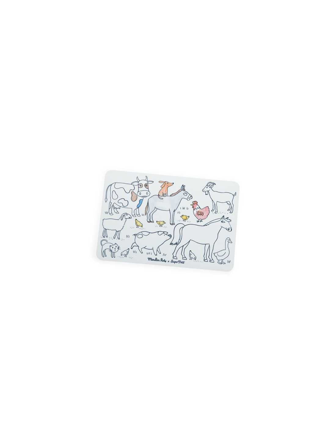Mini set en silicone à colorier + 4 crayons Aujourd'hui c'est mercredi
