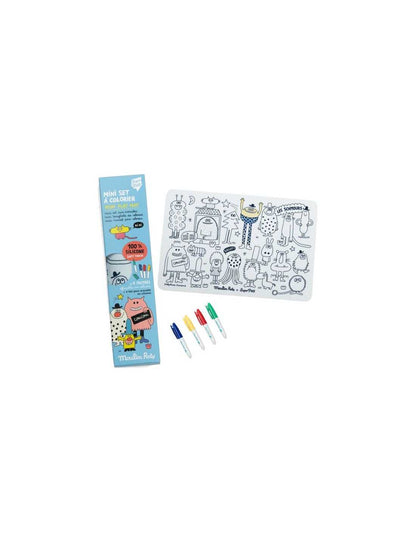 Mini set à colorier + 4 crayons les Schmouks