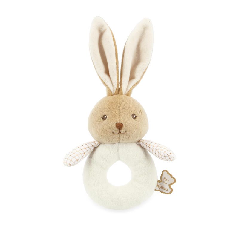 Mon doux hochet lapin crème