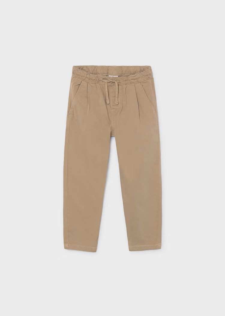 Pantalon chino jogger noisette
