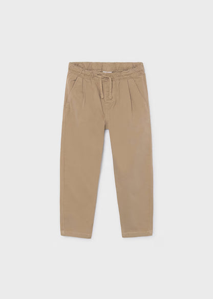 Pantalon chino jogger noisette