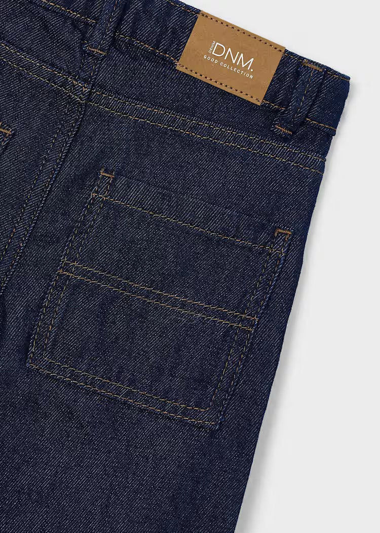 Pantalon en denim wide leg dark indigo