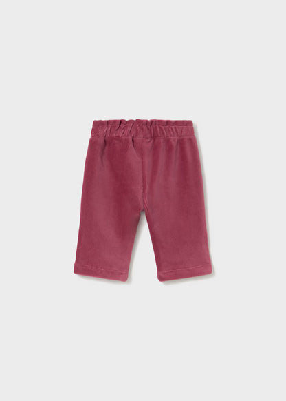 Pantalon velours côtelé groseille