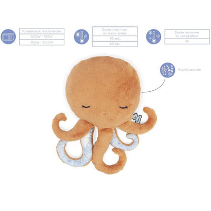 Peluche bouillote chaud et froid poulpe
