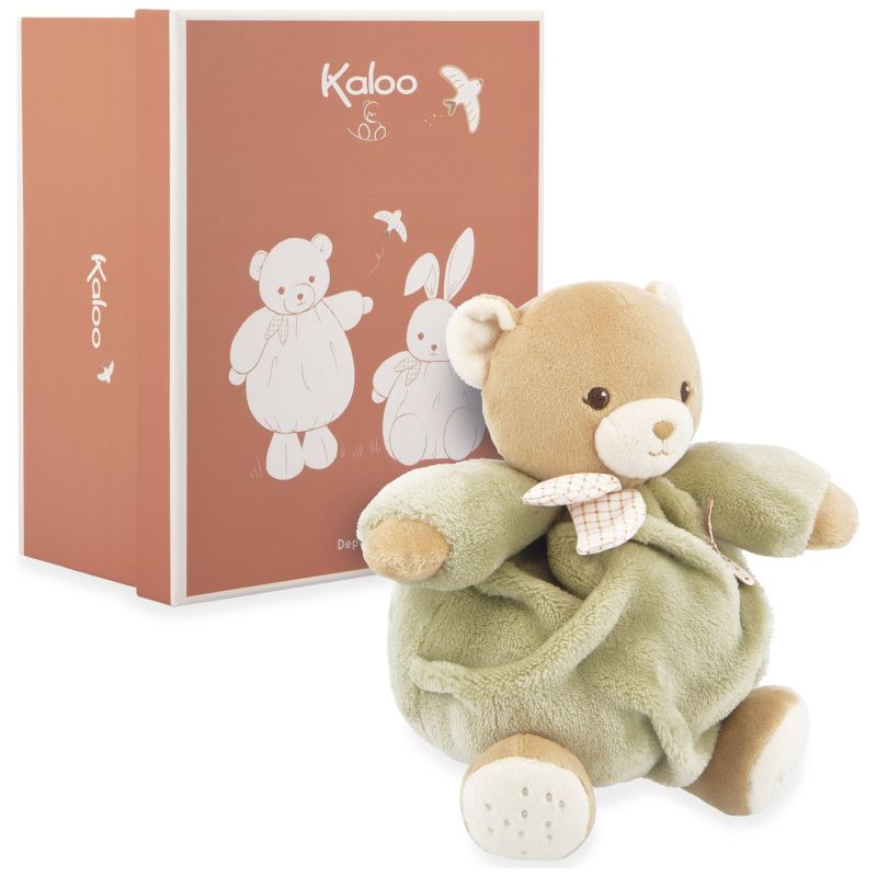 Peluche ours patapouf vert 17 cm