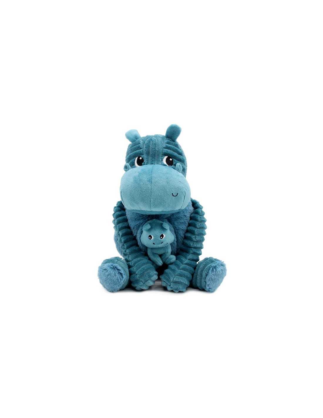 Ptipotos Hippo maman bébé bleu