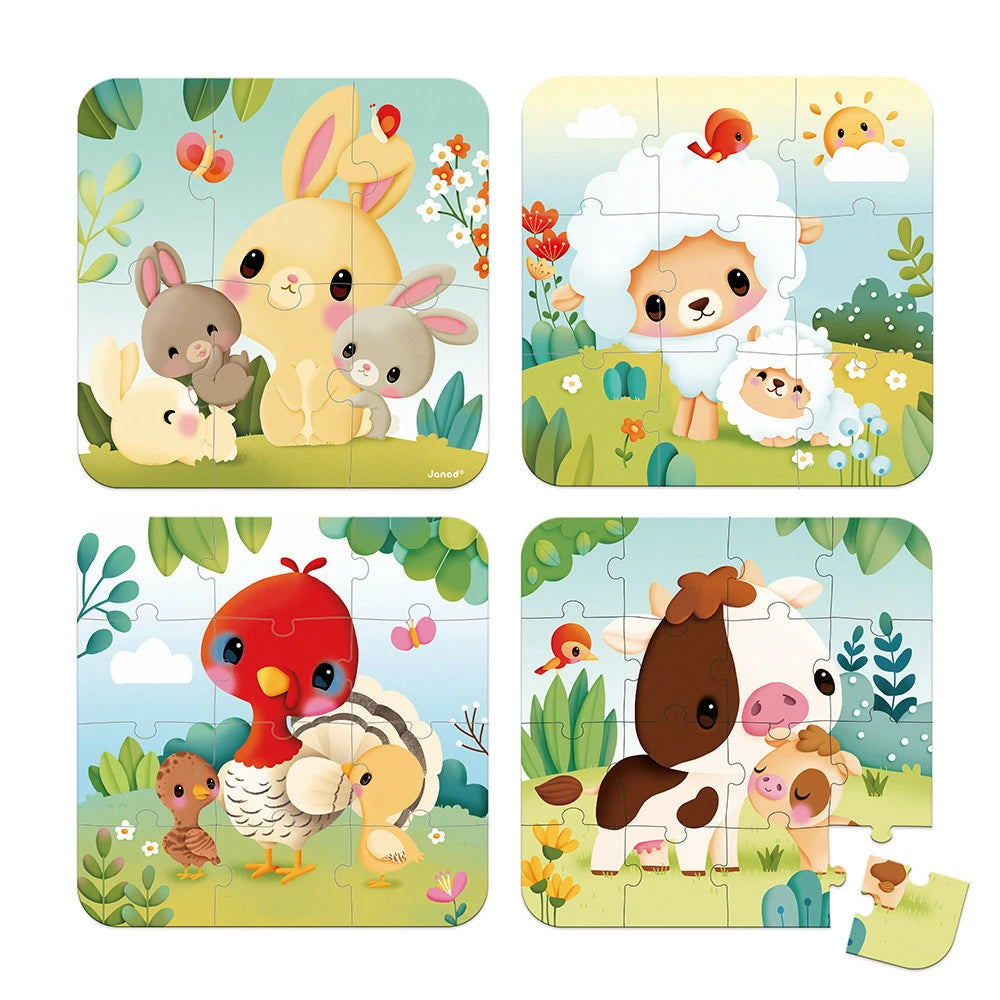 Puzzles évolutifs Animaux ferme
