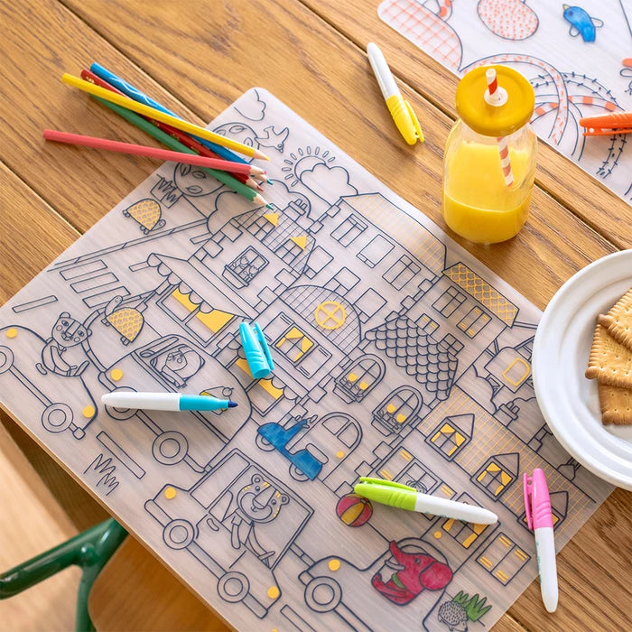Set en silicone à colorier + 5 feutres Les Popipop