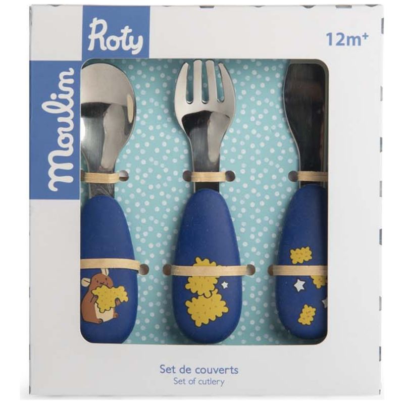 Set couverts silicone Puce et Pilou