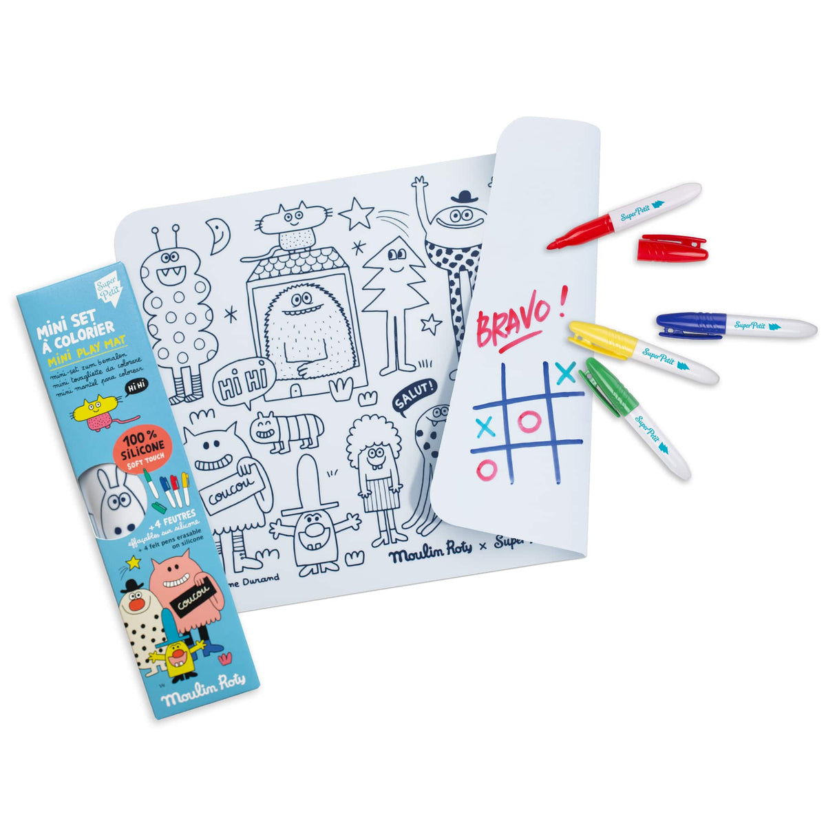 Mini set à colorier + 4 crayons les Schmouks