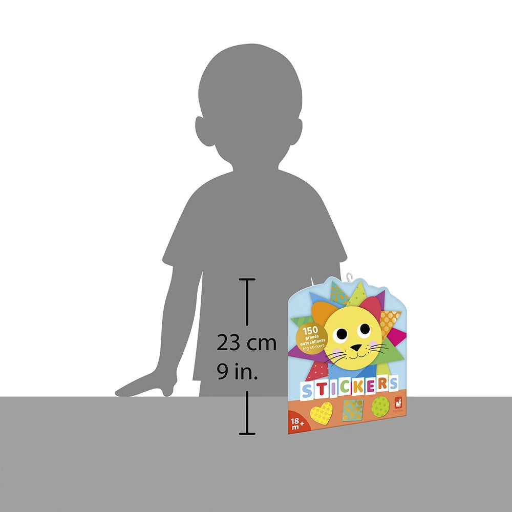150 stickers en planches formes géométriques