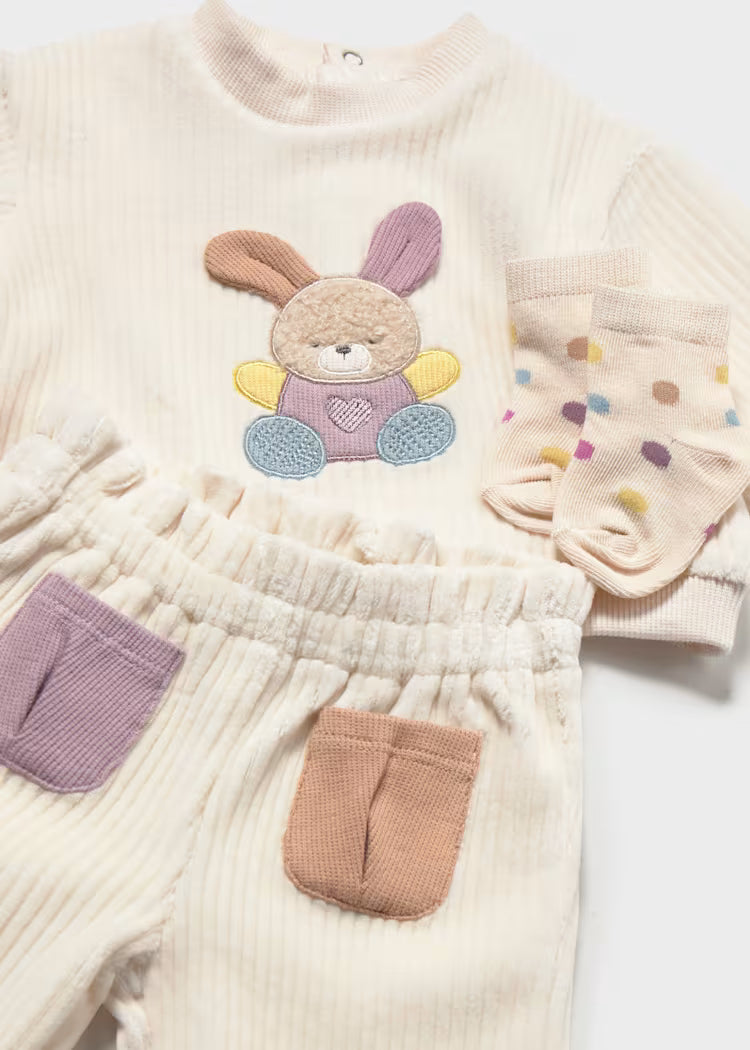 Survêtement nouveau-né avec chaussettes céramique