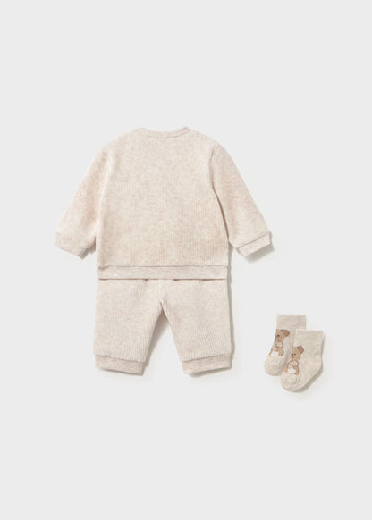 Survêtement ourson avec chaussettes nouveau-né