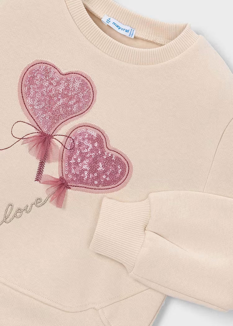 Sweat à appliques tofu