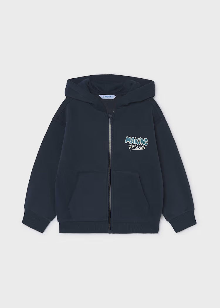Sweat zippé making bleu